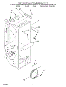 02 - Refrigerator Liner parts for Kitchenaid Refrigerator KSRS25IKWH00 from AppliancePartsPros.com