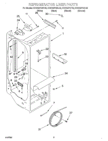 02 - Refrigerator Liner parts for Kitchenaid Refrigerator KSRS22FGBT05 from AppliancePartsPros.com