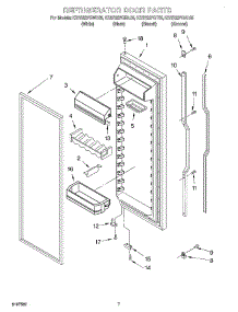 05 - Refrigerator Door parts for Kitchenaid Refrigerator KSRS22FGBT05 from AppliancePartsPros.com