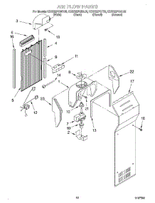 10 - Air Flow parts for Kitchenaid Refrigerator KSRS22FGBL05 from AppliancePartsPros.com