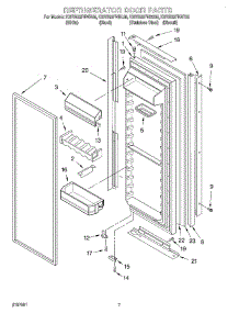 05 - Refrigerator Door parts for Kitchenaid Refrigerator KSRB22FHSS05 from AppliancePartsPros.com