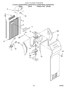 10 - Air Flow parts for Kitchenaid Refrigerator KSRB22FHBL05 from AppliancePartsPros.com