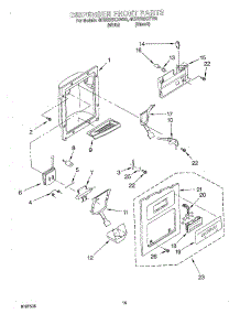 09 - Dispenser Front parts for Whirlpool Refrigerator 4KSRS25CHW00 from AppliancePartsPros.com