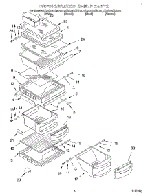 03 - Refrigerator Shelf parts for Kitchenaid Refrigerator KSRS22KGAL04 from AppliancePartsPros.com