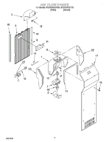 03 - Air Flow parts for Whirlpool Refrigerator 4KSRS25CHT00 from AppliancePartsPros.com