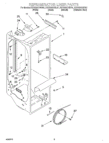 02 - Section parts for Kitchenaid Refrigerator KSRS25CHBT01 from AppliancePartsPros.com