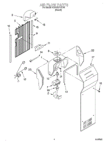 03 - Air Flow parts for Whirlpool Refrigerator 4KSRS27CHT00 from AppliancePartsPros.com