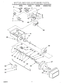 05 - Motor And Ice Container parts for Kitchenaid Refrigerator KSRS25CHSS01 from AppliancePartsPros.com
