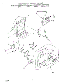 08 - Dispenser Front parts for Kitchenaid Refrigerator KSRS25CHSS01 from AppliancePartsPros.com