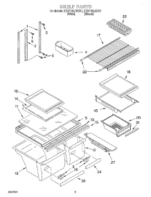 03 - Shelf parts for Kitchenaid Refrigerator KTRP19KJBT01 from AppliancePartsPros.com
