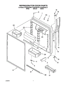 04 - Refrigerator Door parts for Kitchenaid Refrigerator KTRS22MJBT01 from AppliancePartsPros.com