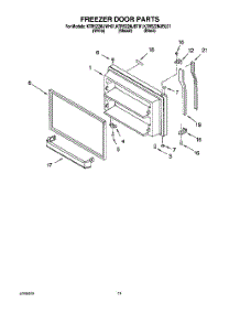 07 - Freezer Door, Optional parts for Kitchenaid Refrigerator KTRS22MJBT01 from AppliancePartsPros.com