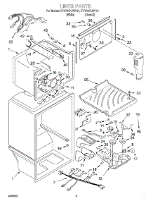 02 - Liner parts for Kitchenaid Refrigerator KTRP21KJWH01 from AppliancePartsPros.com