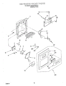 08 - Dispenser Front parts for Kitchenaid Refrigerator KSRS25FGSS14 from AppliancePartsPros.com