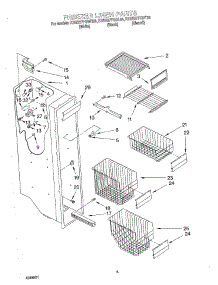 04 - Freezer Liner parts for Kitchenaid Refrigerator KSRS27FGBL04 from AppliancePartsPros.com