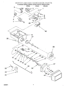 05 - Motor And Ice Container parts for Kitchenaid Refrigerator KSRS27FGBL04 from AppliancePartsPros.com