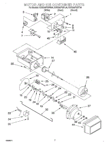 05 - Motor And Ice Container parts for Kitchenaid Refrigerator KSRS25FGBL04 from AppliancePartsPros.com