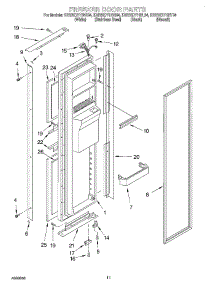 07 - Freezer Door parts for Kitchenaid Refrigerator KSRB27FHBL04 from AppliancePartsPros.com