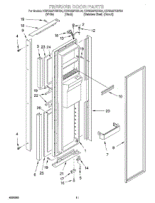 07 - Freezer Door parts for Kitchenaid Refrigerator KSRB25FHBT04 from AppliancePartsPros.com