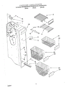 04 - Freezer Liner parts for Kitchenaid Refrigerator KSRS25FGBT04 from AppliancePartsPros.com