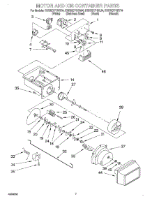 05 - Motor And Ice Container parts for Kitchenaid Refrigerator KSRB27FHSS04 from AppliancePartsPros.com
