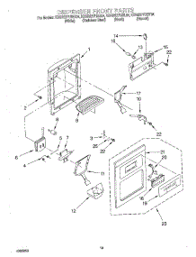 08 - Dispenser Front parts for Kitchenaid Refrigerator KSRB27FHSS04 from AppliancePartsPros.com