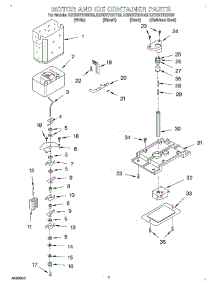 05 - Motor And Ice Container parts for Kitchenaid Refrigerator KSRS27IHBL02 from AppliancePartsPros.com