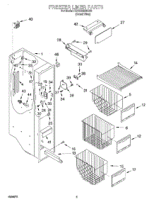 04 - Freezer Liner parts for Kitchenaid Refrigerator KSRS25IHBU02 from AppliancePartsPros.com