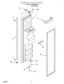 07 - Freezer Door parts for Kitchenaid Refrigerator KSRS25IHBU02 from AppliancePartsPros.com