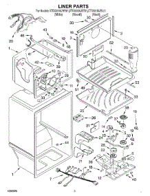 02 - Liner parts for Kitchenaid Refrigerator KTRS21MJBL01 from AppliancePartsPros.com