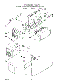 06 - Ice Maker parts for Kitchenaid Refrigerator KTRS21MJBL01 from AppliancePartsPros.com