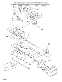 05 - Motor And Ice Container parts for Kitchenaid Refrigerator KSRS25QGBT05 from AppliancePartsPros.com