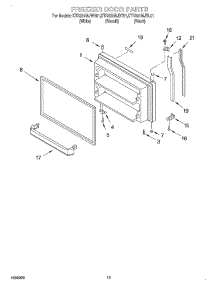 07 - Freezer Door, Optional parts for Kitchenaid Refrigerator KTRS21MJBT01 from AppliancePartsPros.com