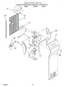 10 - Air Flow parts for Kitchenaid Refrigerator KSRV25FHWH01 from AppliancePartsPros.com