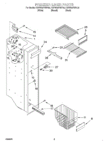 04 - Freezer Liner parts for Kitchenaid Refrigerator KSRW25FHWH02 from AppliancePartsPros.com