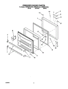 03 - Freezer Door parts for Kitchenaid Refrigerator KBRS22KGBL2 from AppliancePartsPros.com