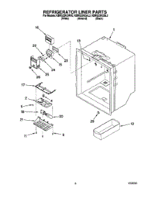 04 - Refrigerator Liner parts for Kitchenaid Refrigerator KBRS22KGBL2 from AppliancePartsPros.com