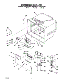 02 - Freezer Liner parts for Kitchenaid Refrigerator KBRS22KGWH2 from AppliancePartsPros.com