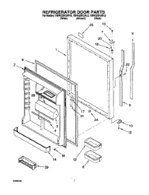 05 - Refrigerator Door parts for Kitchenaid Refrigerator KBRS22KGWH2 from AppliancePartsPros.com