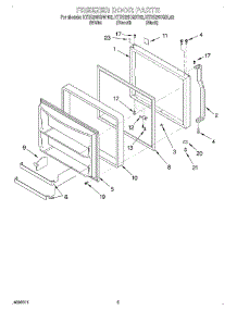 03 - Freezer Door parts for Kitchenaid Refrigerator KTRS25KGBT02 from AppliancePartsPros.com
