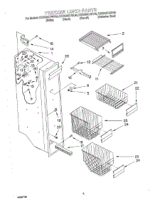 04 - Freezer Liner parts for Kitchenaid Refrigerator KSRS25CHBT00 from AppliancePartsPros.com