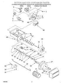 04 - Motor And Ice Container parts for Kitchenaid Refrigerator KSRB22FHBL04 from AppliancePartsPros.com