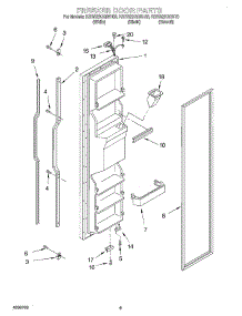 06 - Freezer Door parts for Kitchenaid Refrigerator KSRS22QGWH03 from AppliancePartsPros.com