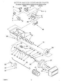 04 - Motor And Ice Container parts for Kitchenaid Refrigerator KSRS22FGBT04 from AppliancePartsPros.com