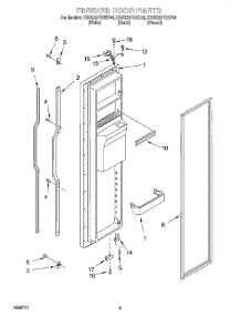 06 - Freezer Door parts for Kitchenaid Refrigerator KSRS22FGWH04 from AppliancePartsPros.com