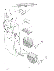 09 - Freezer Liner parts for Kitchenaid Refrigerator KSRS22FGWH04 from AppliancePartsPros.com