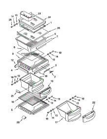 Refrigerator Shelf parts for Kitchenaid Refrigerator KSRS22QGBT0 from AppliancePartsPros.com