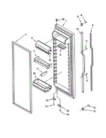 Refrigerator Door parts for Kitchenaid Refrigerator KSRS22QGBT0 from AppliancePartsPros.com