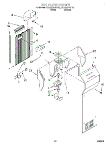 10 - Air Flow parts for Kitchenaid Refrigerator KSRE22FHBT02 from AppliancePartsPros.com