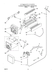 12 - Ice Maker, Optional parts for Kitchenaid Refrigerator KSRE27FHWH01 from AppliancePartsPros.com